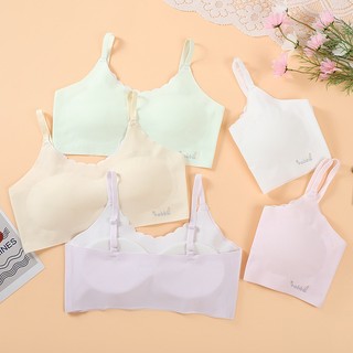 Áo Lá Su Cho Bé Gái Dậy Thì 2 Dây Không Đường May Chống Hằn, Áo Lót Mềm Thoáng Khí Co Giãn Tốt King Shop B-7133