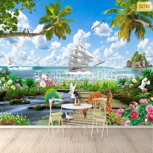 Tranh Decal Bóc Dán Thuận Buồm Xuôi Gió Trang Trí In 3D Sắc Nét Thiết Kế Và In Kích Thước Theo Yêu Cầu