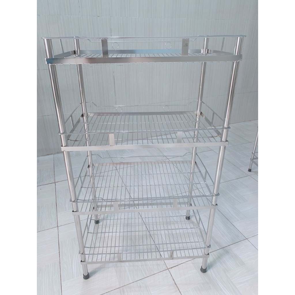Chạn bát inox 4 tầng, kệ 4 tầng để chén đĩa 40x60x100cm để nhà bếp gia đình tiện lợi