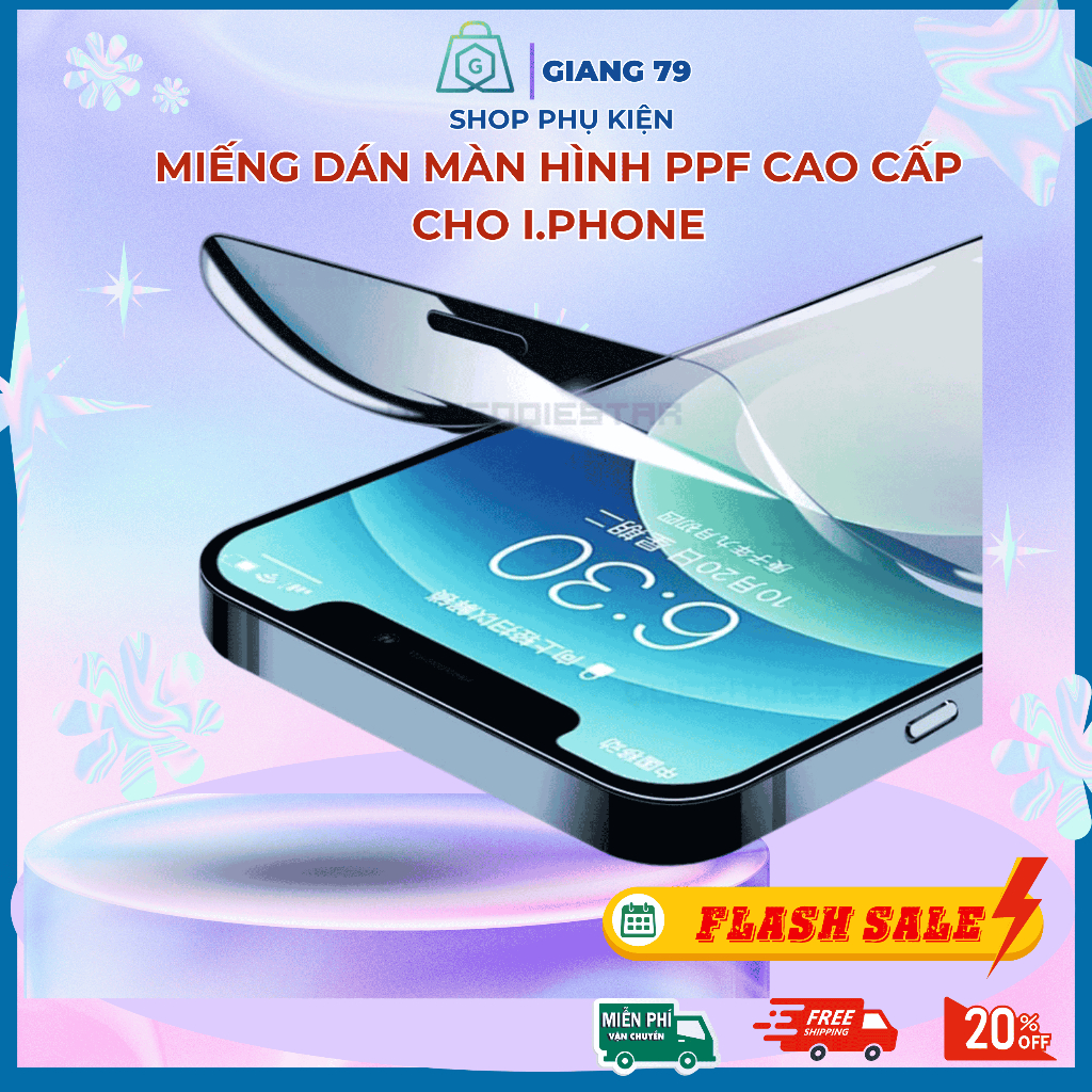 Miếng dán PPF bảo vệ màn hình i.Phone 6G/7G/8G/X/XS MAX/ 11/11 PRO MAX/ 12 13 PRO, PRO MAX