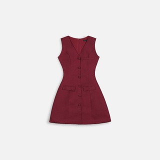 [Best Seller] Đầm Nữ Ngắn Linen Vneck Buttons, Chất Vải Linen Bột Thoải Mái, WDN114 SOME HOW STORE