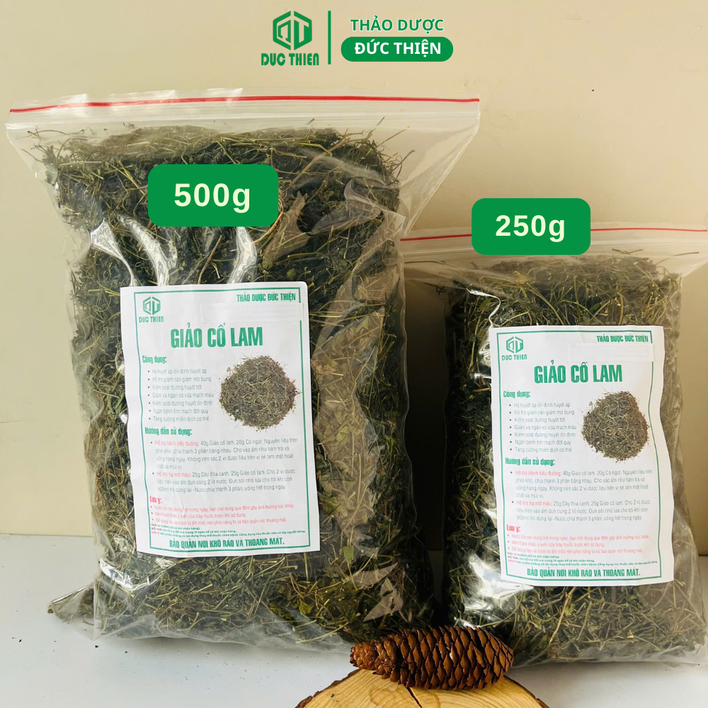 250g, 500g Giảo Cổ Lam 5 lá Loại 1 Đức Thiện (Khô, Sạch, Thơm) - Hỗ Trợ Tiểu Đường, Huyết Áp