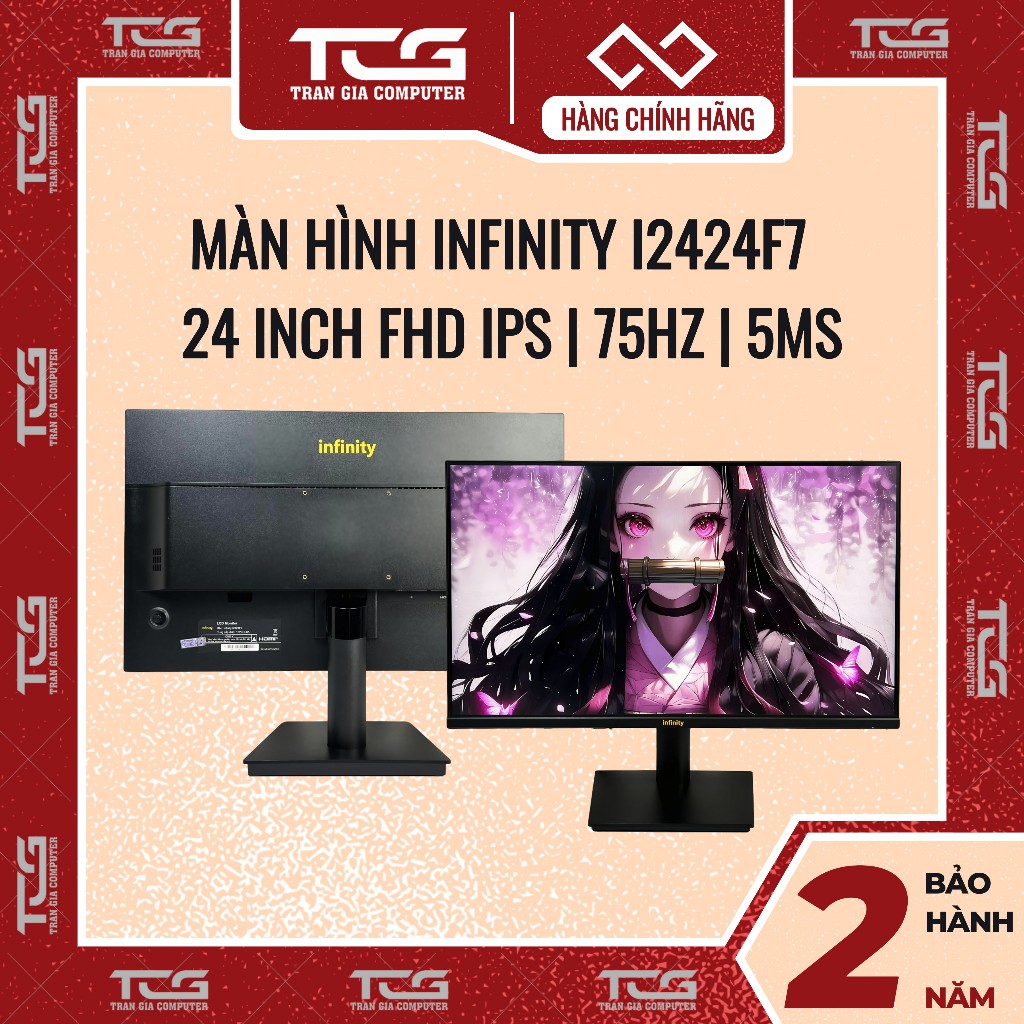 Màn Hình INFINITY 24inch I2424F7 (24 inch FHD IPS/ 75Hz/ 5ms/ Gaming ...