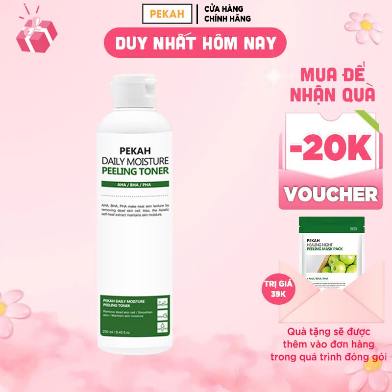 Ảnh Nước hoa hồng PEKAH cải thiện da mụn thu nhỏ lỗ chân lông PEKAH Daily Moisture Peeling Toner 250ml 1