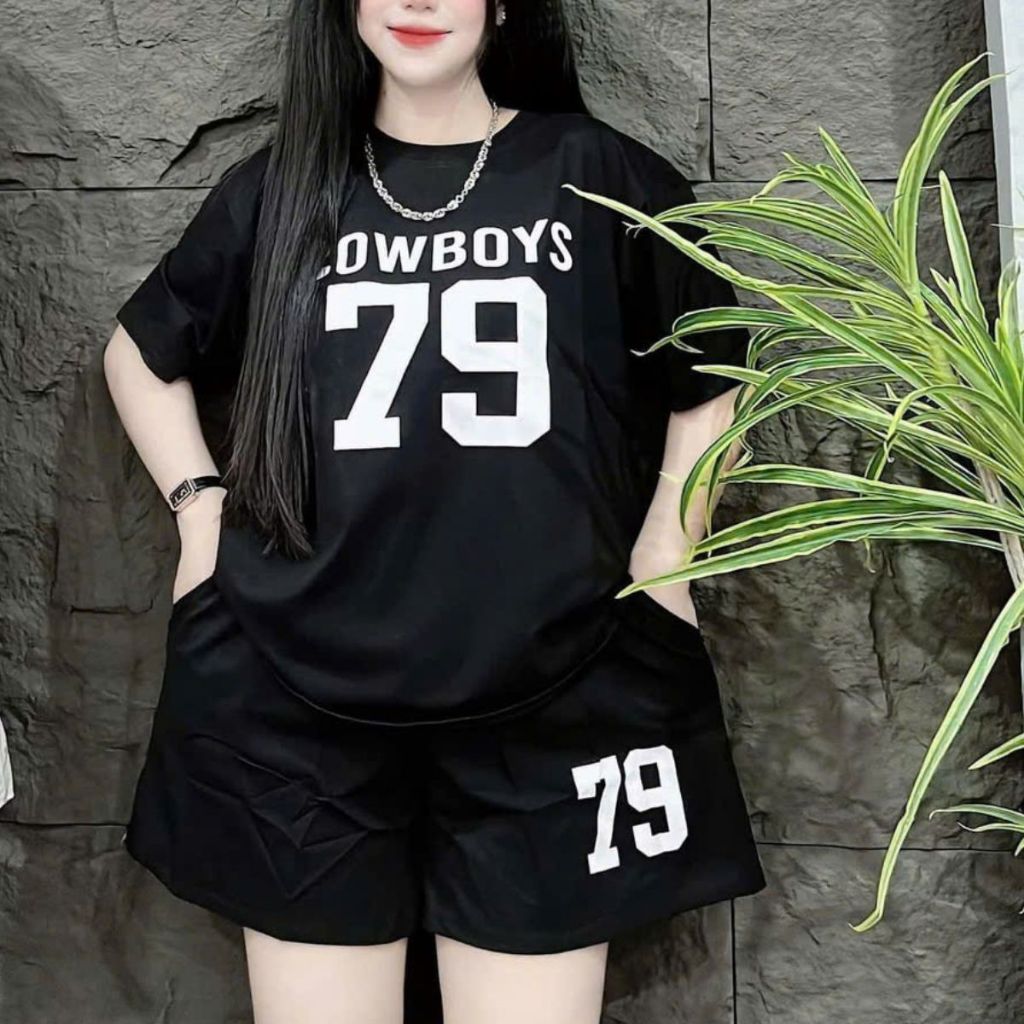 Set Đồ Bộ Nữ Bigsize 45-85kg Quần Đùi Thun Gân Cotton Co Giãn Mặc Nhà Đi, Chơi Mùa Hè ESHOP DB79