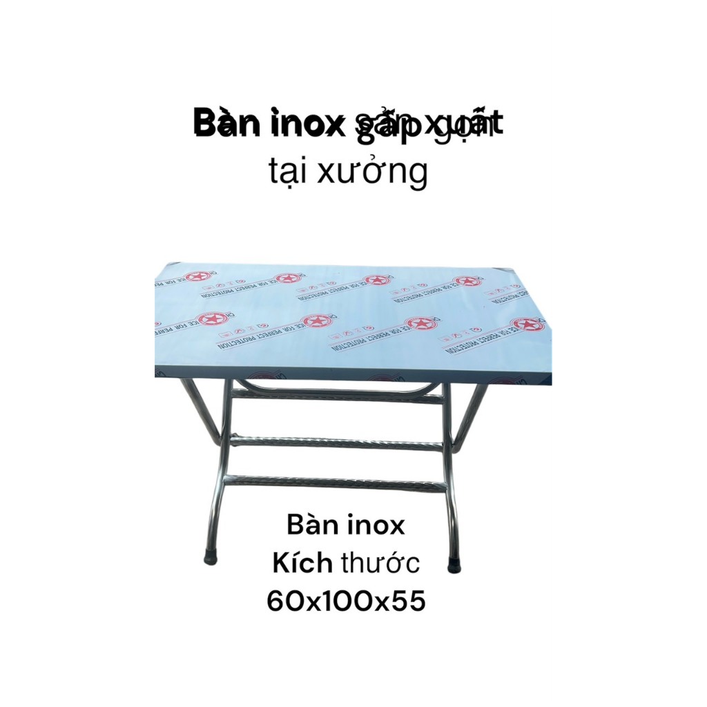 BÀN CHỮ NHẬT INOX- GẤP GỌN ĐỦ KÍCH THƯỚC