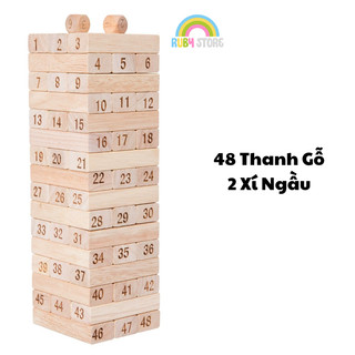 Bộ Đồ Chơi Rút Gỗ 51 Thanh - Rút Gỗ Loại Lớn - Trò Chơi Giải Trí Rèn Luyện Tư Duy Cho Mọi Lứa Tuổi