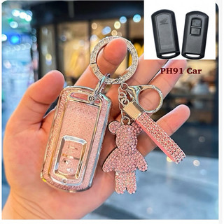 Combo Ốp Khoá smartkey TPU Cao Cấp HÔNĐA (2Nút Lớn) AB Vario 150 Vision 2018-2020  Lead  Cao Cấp