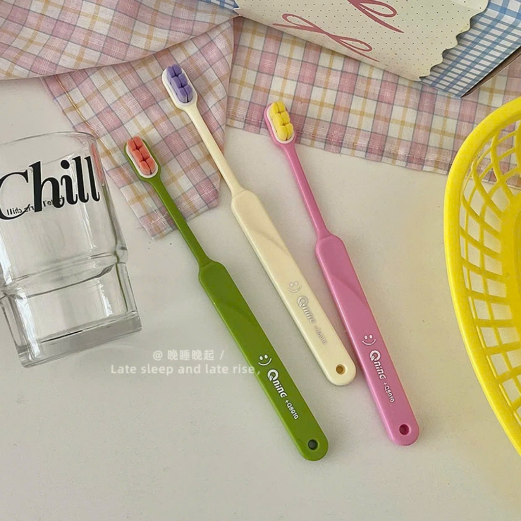 bàn chải đánh răng, chăm sóc răng miệng.set 3 bàn chải mặt cười cho gia đình