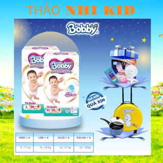 [k quà giảm giá] Tã Quần Bobby Premium Soft mới cao cấp Cho Bé Yêu size M60/l56/xl52/xx4ư