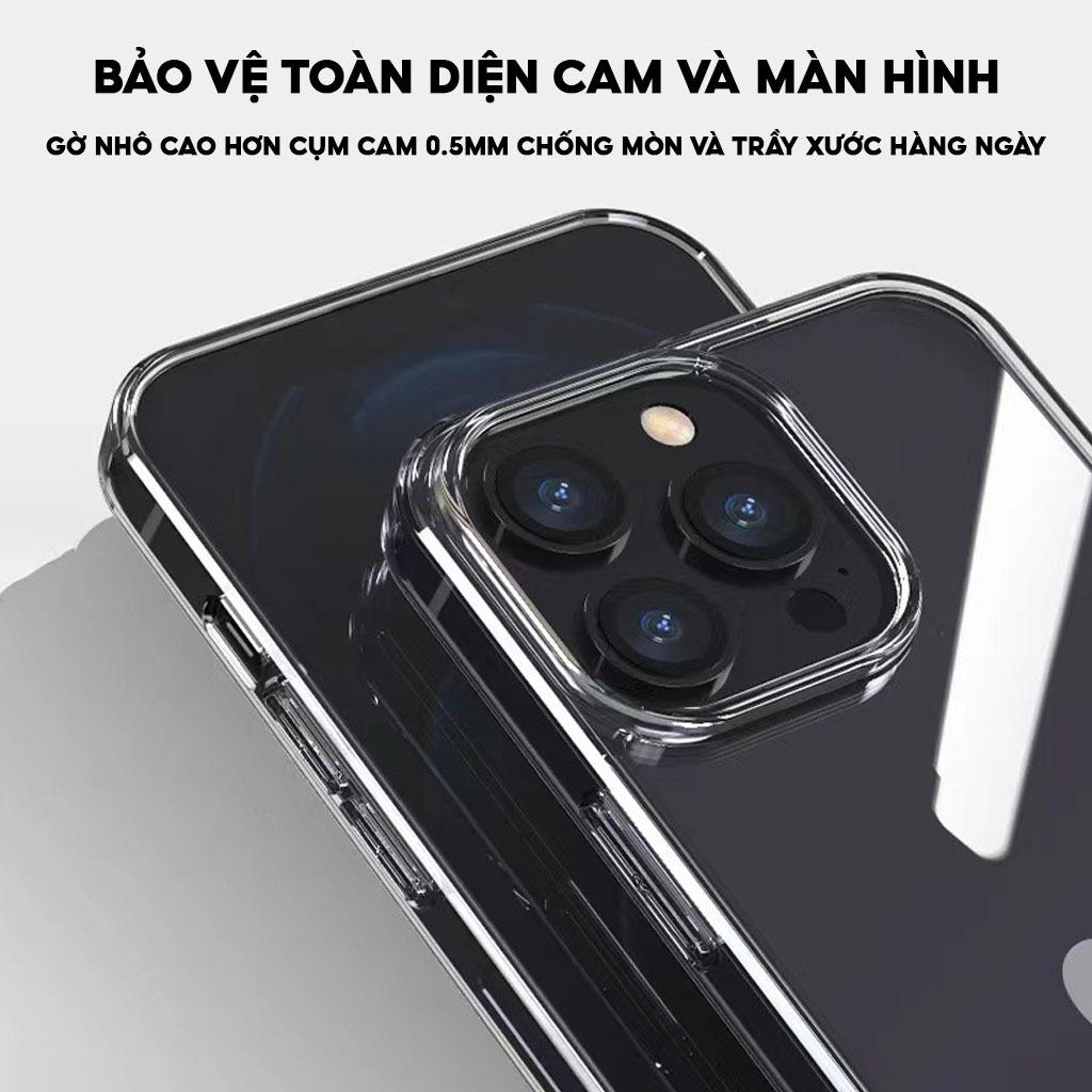 Ốp Likgus trong suốt chống ố hỗ trợ sạc không dây IPhone 17Promax 17Pro 17Air 16 15 14  13 12 11