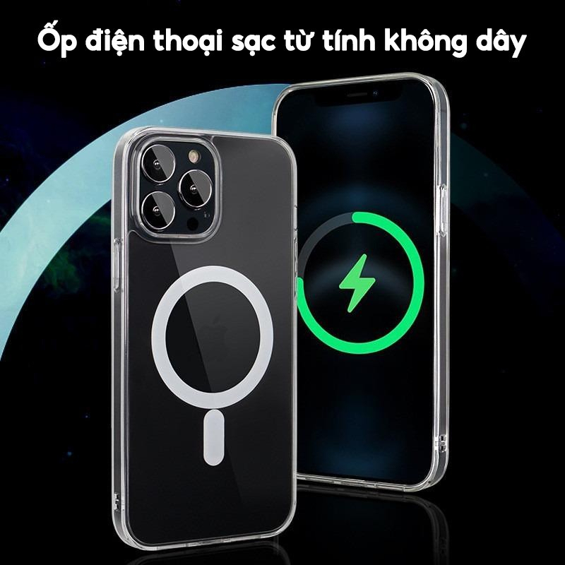 Ốp Likgus trong suốt chống ố hỗ trợ sạc không dây IPhone 17Promax 17Pro 17Air 16 15 14  13 12 11