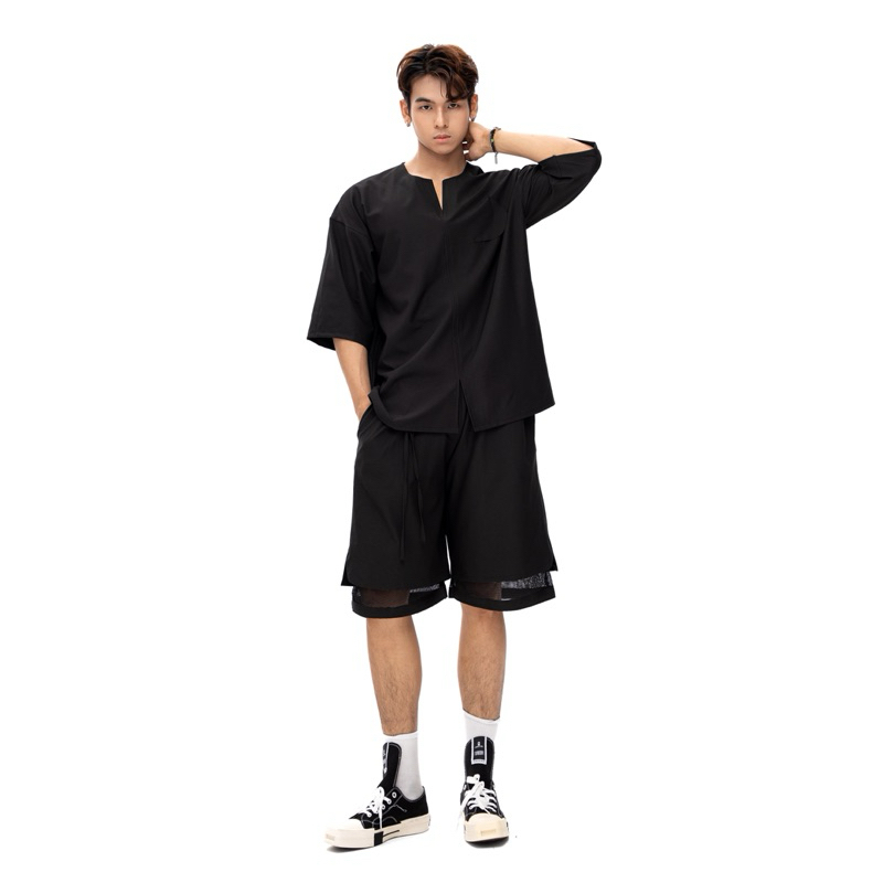 Set đồ nam đi biển linen sợi dệt - Phong cách tối giản, thoáng mát