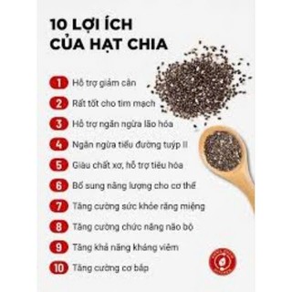 500gr Hạt Chia Đen hữu cơ - hàng nhập khẩu ,giàu Omega 3 và chất xơ giàu dinh dưỡng tốt cho sức khỏe.