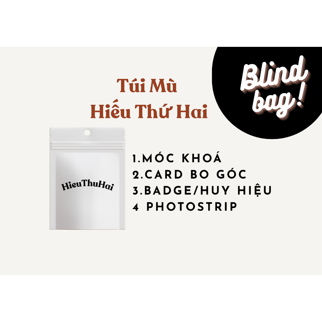 [Mua 5 tặng 1] Túi mù card bo góc HIEUTHUHAI/Hiếu Thứ Hai - Anh trai say Hi
