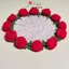 Lót ly bó hoa hồng, tulip handmade len cotton milk trang trí bàn siêu thấm dễ thương