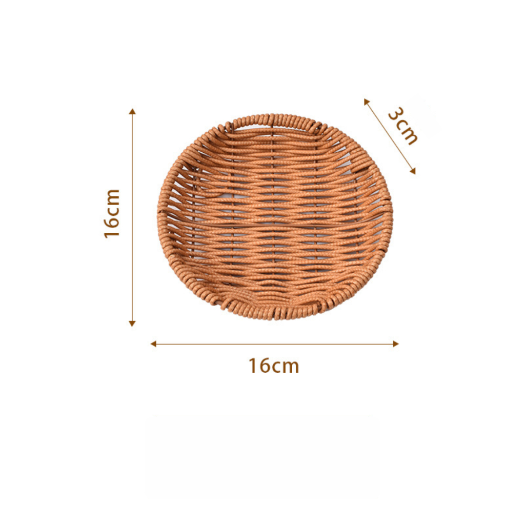 Khay Nhựa Gỉa Mây Dùng Để Đựng Hoa Qủa Bánh Kẹo Decor, Để Đồ Cho Quán Ăn, Nhà Hàng