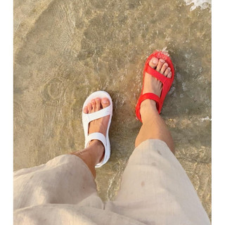 Dép quai ngang bigsize nam nữ sandal quai hậu Teva màu đỏ cao su đúc chống thấm nước siêu êm nhẹ , Dép thời trang