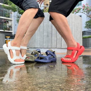 Dép cao su đúc sandal quai hậu bigsize nam nữ mùa hè Teva dư xịn chính hãng màu trắng , dép quai ngang chống trơn trượt