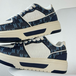 Giày thể thao bigsize nam nữ mùa hè MLB MY chunky độn đế tăng chiều cao êm nhẹ màu xanh navy, sneaker thời trang vnxk
