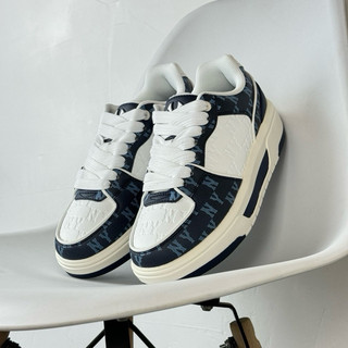 Giày thể thao bigsize nam nữ mùa hè MLB MY chunky độn đế tăng chiều cao êm nhẹ màu xanh navy, sneaker thời trang vnxk