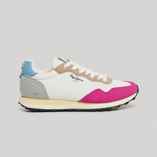 Giày thể thao nữ màu hồng PEPE JEAN retro running shoes dư xịn chính hãng siêu êm nhẹ