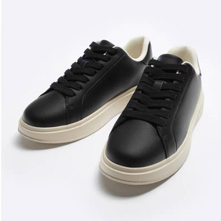 Giày thể thao sneaker bigsize nam mùa hè Zara màu đen độn đế tăng chiều cao chính hãng big size