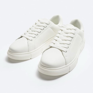 Giày nam thể thao Zara bigsize trắng , white sneakers thời trang xịn chính hãng xuất dư size 44 45