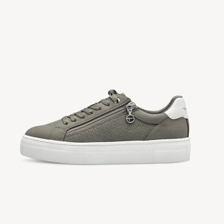 Giày thể thao sneakers nam nữ Tamaris chính hãng mầu rêu kéo khoá siêu êm nhẹ