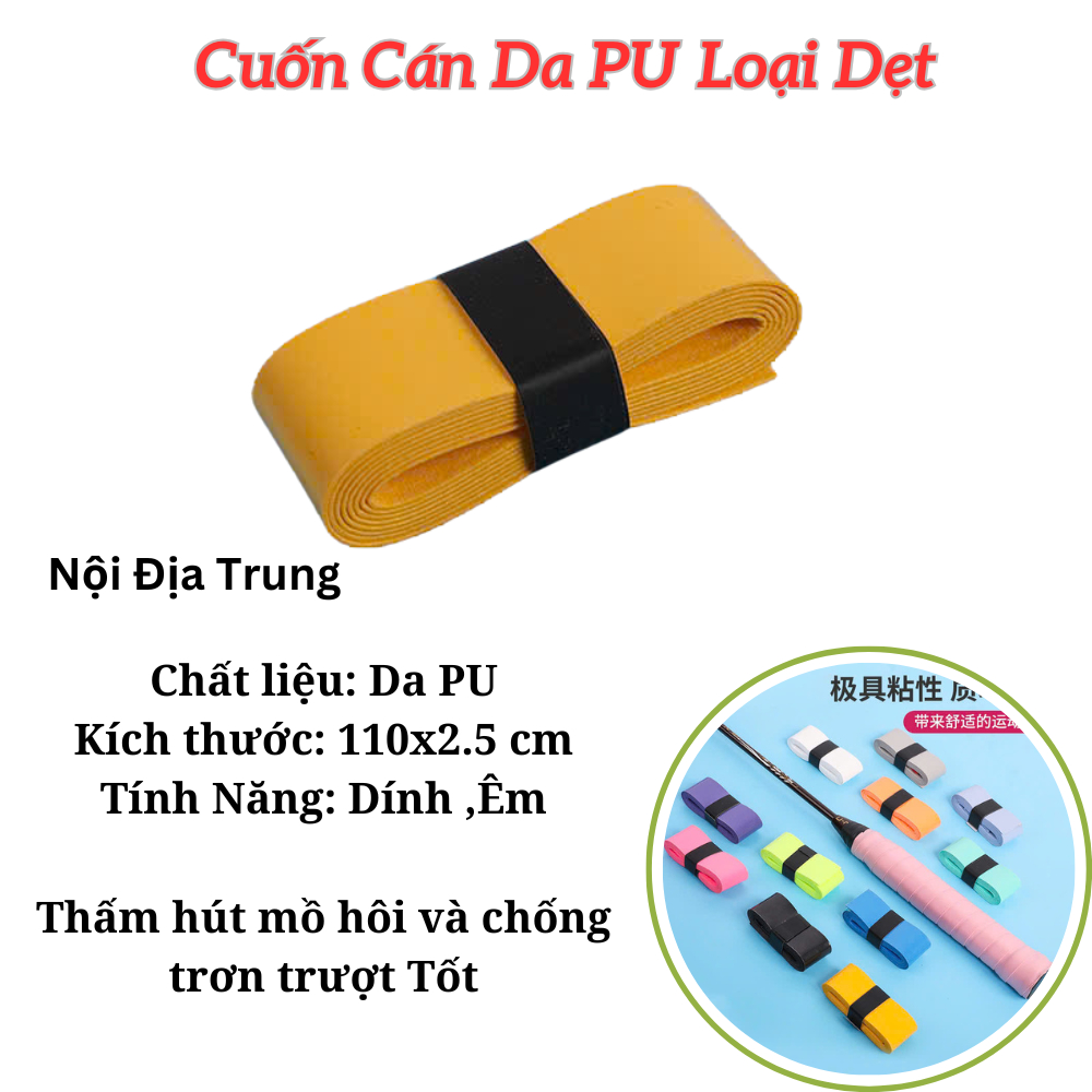 Cuốn cán vợt Pickleball, Cầu lông, Tennis loại Rẻ Bền Đẹp da pu Mềm Êm Dính nhà phân phối Top1 VN