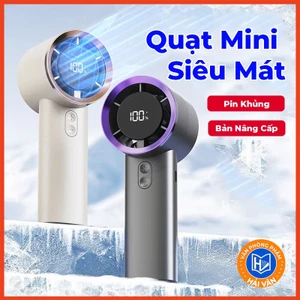 Quạt mini cầm tay M2 5000mAh di động màn hình hiển thị pin có thể sạc gió mạnh 100 tốc độ turbo phản lực