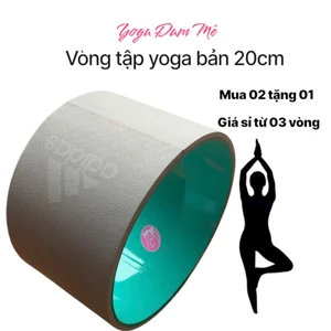Vòng tập yoga Bản 20cm chắc chắn, chịu lực lên đến 300 kg, mầu sắc đa dạng, bọc lớp thảm TPE Vân sóng, tăng khả năng bám