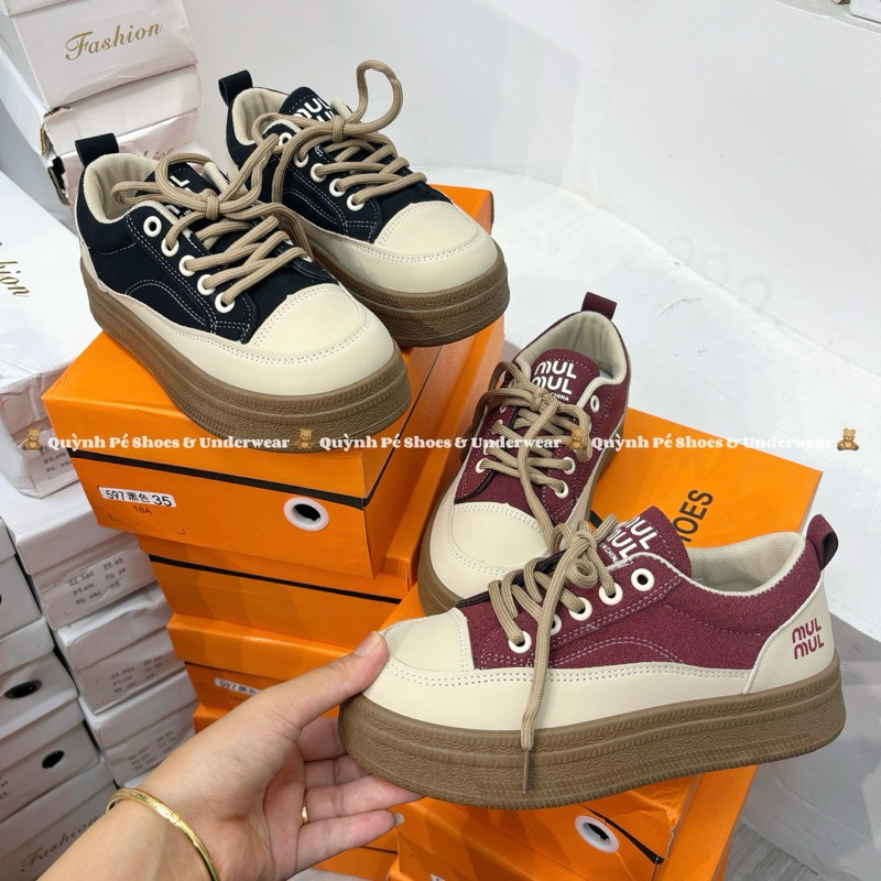 GIÀY THỂ THAO MỜIU MỜIU ĐẾ CAO 3CM FULLBOX