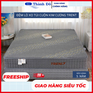 Đệm lò xo túi cuộn kim cương cao cấp TRENT thiết kế nhỏ gọn,hàng chính hãng bảo hành 5 năm