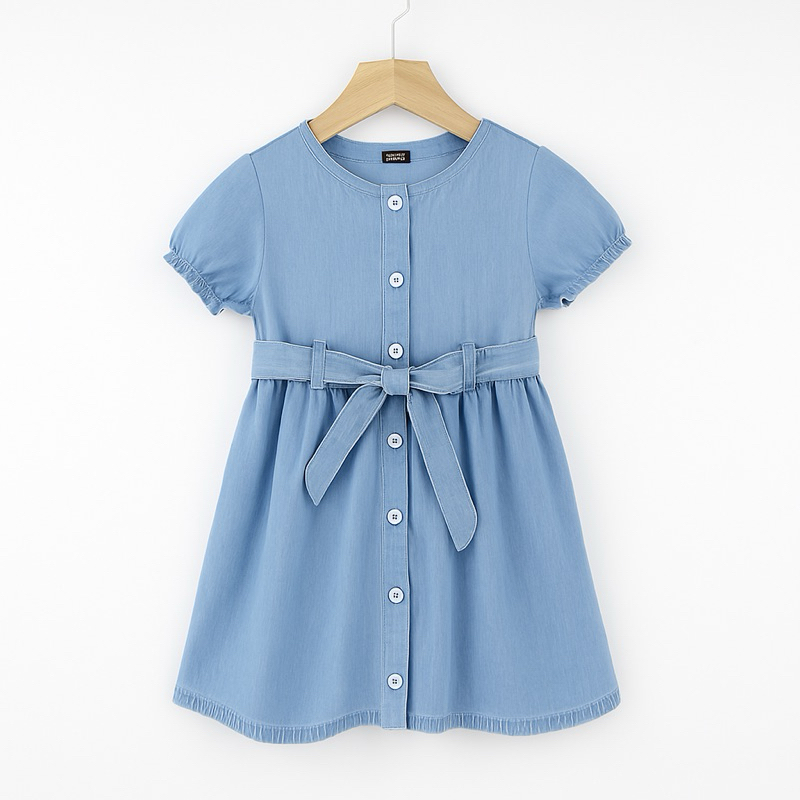 [SALE LỖI NHẸ] Váy jean bé gái sơ sinh 0794L xuất dư, đầm jean trẻ em nữ size 3-9M (2-8kg)