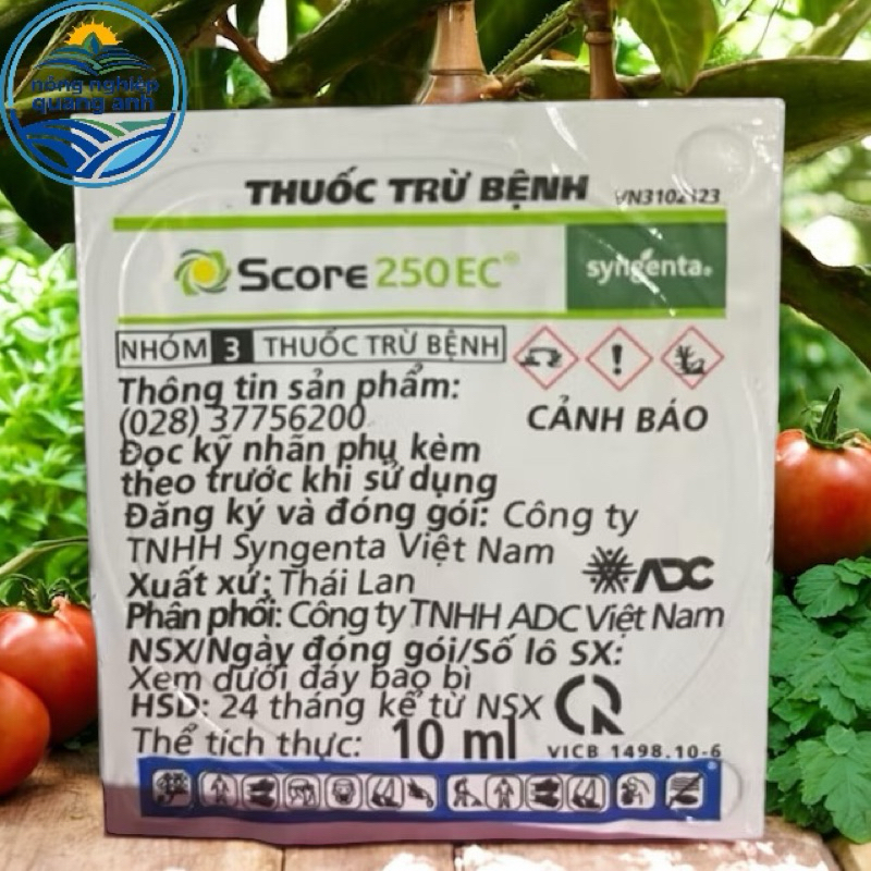 Thuốc trừ bệnh Score 250EC Syngenta - Viên 10ml- Phòng Trừ nấm bệnh ...