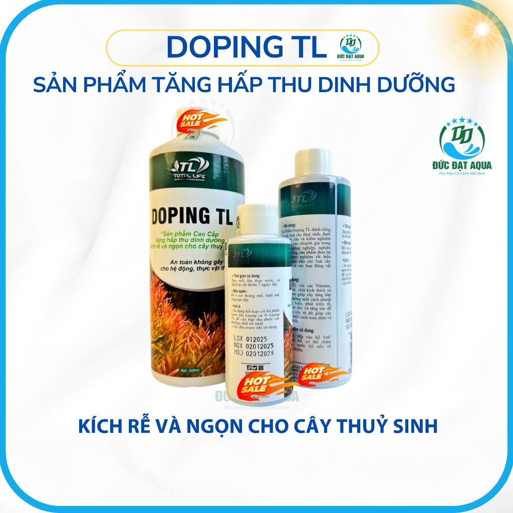 Doping TL sản phẩm tăng hấp thu dinh dưỡng, kích rễ và ngọn cho cây thuỷ sinh cho cây phát triển tốt 5