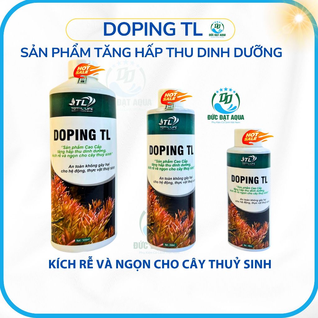 Doping TL sản phẩm tăng hấp thu dinh dưỡng, kích rễ và ngọn cho cây thuỷ sinh cho cây phát triển tốt