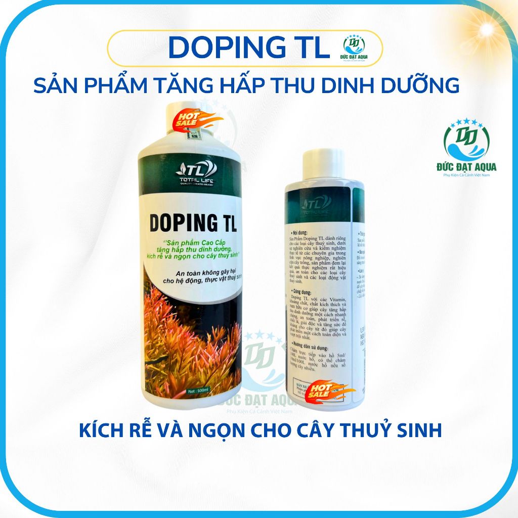 Doping TL sản phẩm tăng hấp thu dinh dưỡng, kích rễ và ngọn cho cây thuỷ sinh cho cây phát triển tốt 7