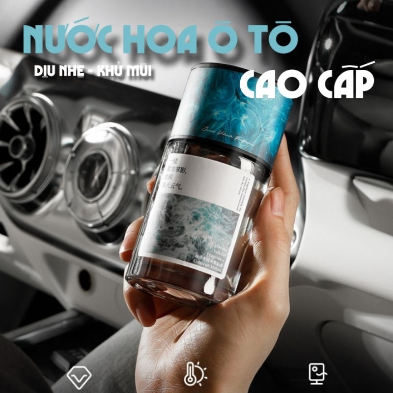Nước hoa Ô Tô QUEES SCENE cao cấp - Khử mùi nội thất Xe hơi - Thơm dịu nhẹ sang trọng - Chống say xe