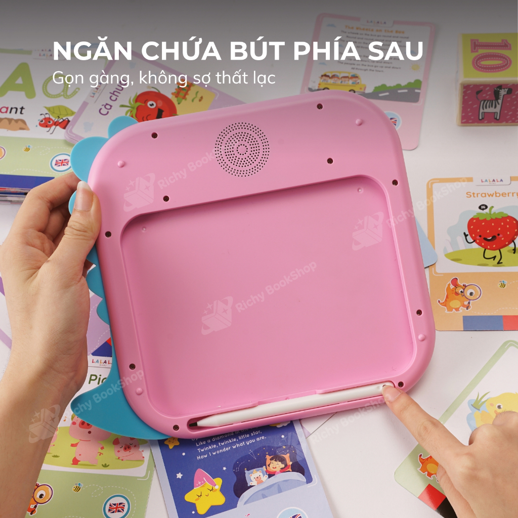 Máy đọc viết Lalatalk máy đọc thẻ song ngữ kết hợp bảng viết tự xóa thông minh Lalala baby