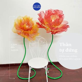 Bộ set phụ kiện tự làm Một cây hoa khổng lồ trang trí, đã gồm thân tự đứng và cánh hoa cắt sẵn