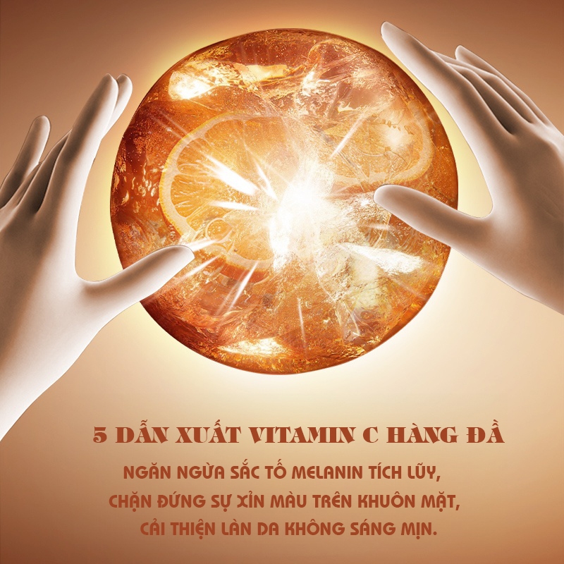 🔥【Mua 1 Tặng 4】Serum Dưỡng Trắng Da Vitamin C, 40ml Cấp Ẩm Sâu - Niacinamide 10%, Mờ Vết Thâm Nám, Phù Hợp Mọi Loại Da