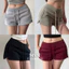 Quần Short Đùi Nữ Dáng Ôm Tôn Dáng Lưng Chun, Phong Cách Thể Thao mềm mịn lưng cao kèm dây rút kiều dáng trơn basic