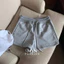 Quần Short Đùi Nữ Dáng Ôm Tôn Dáng Lưng Chun, Phong Cách Thể Thao mềm mịn lưng cao kèm dây rút kiều dáng trơn basic