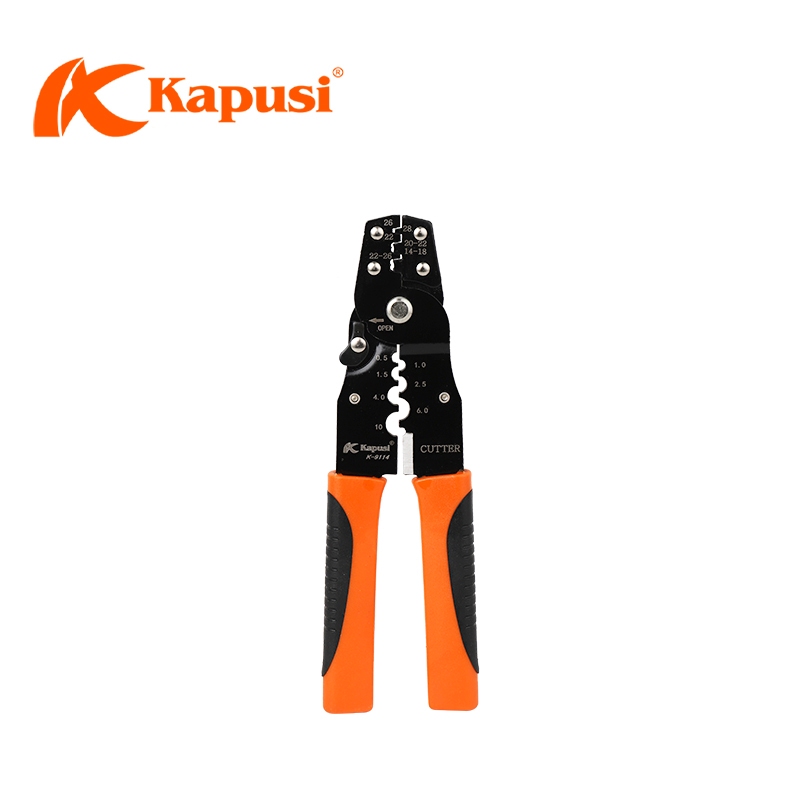 Kìm Bấm Cos Kapusi K-9110 - Dụng Cụ Tuốt Dây, Bấm Cos, Cắt Dây Tiện Lợi