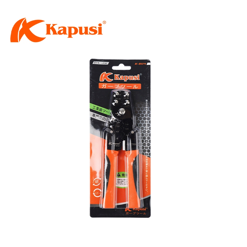 Kìm Bấm Cos Kapusi K-9110 - Dụng Cụ Tuốt Dây, Bấm Cos, Cắt Dây Tiện Lợi