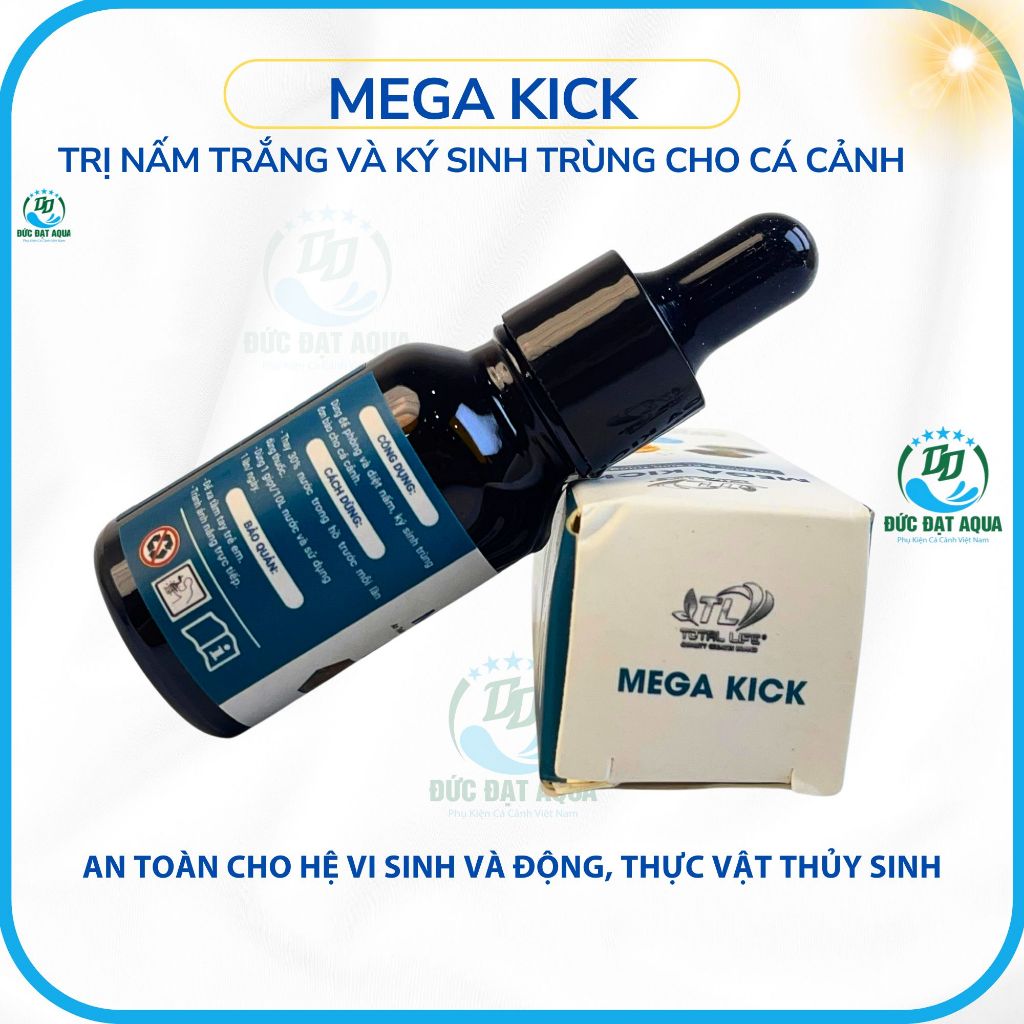 Mega Kick 15ml - trị Nấm trắng và ký sinh trùng cho cá cảnh an toàn cho hệ vi sinh và cá cảnh 5