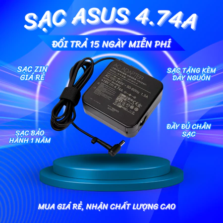 Sạc Asus Vuông 19V 4.74A 90W Sạc Asus VivoBook 90W, Sạc Asus ZenBook 90W, Sạc Asus ExpertBook 90W