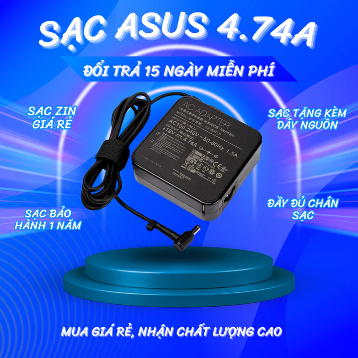 Sạc Asus Vuông 19V 4.74A 90W Sạc Asus VivoBook 90W, Sạc Asus ZenBook 90W, Sạc Asus ExpertBook 90W